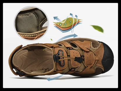 Outdoor Leather Hiking Sandals