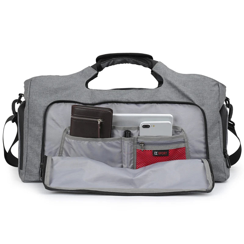 gym bag open pocket