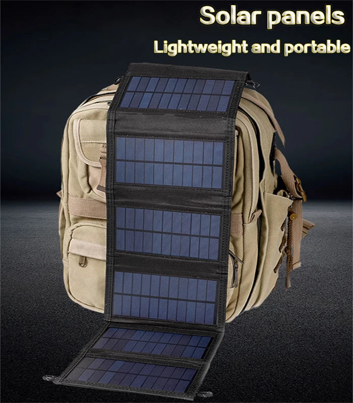 6-fold 800W Foldable solar panel 20w/h  portable solar panels charger USB 5V DC Full time power solar panel mobile power supply