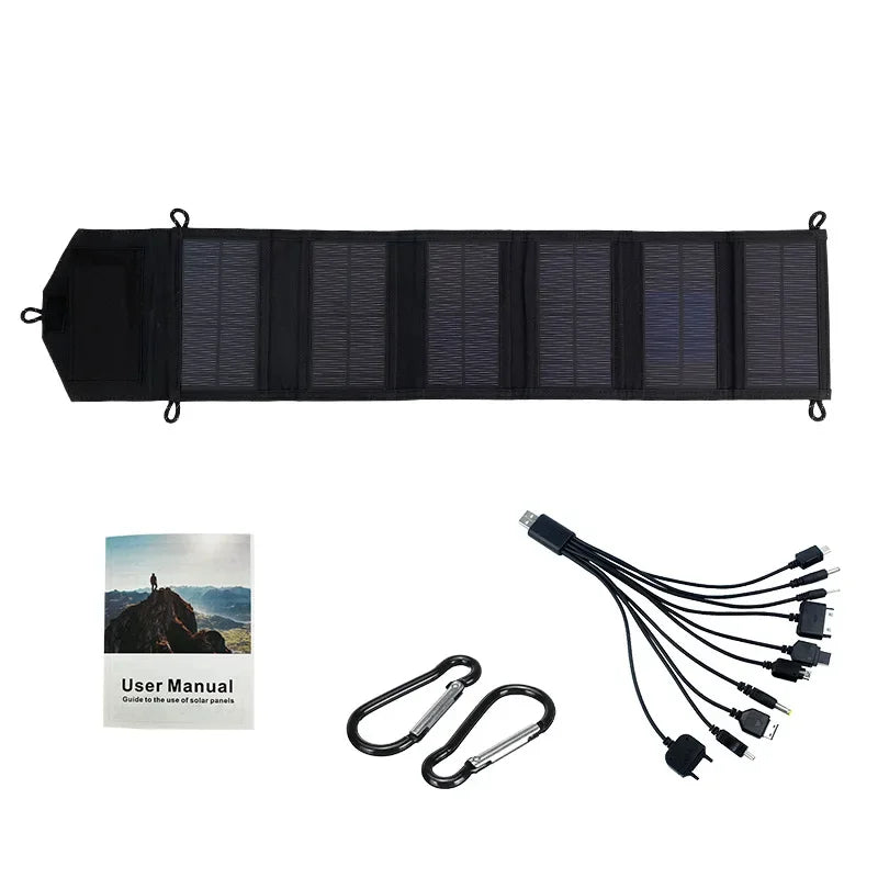 6-fold 800W Foldable solar panel 20w/h  portable solar panels charger USB 5V DC Full time power solar panel mobile power supply